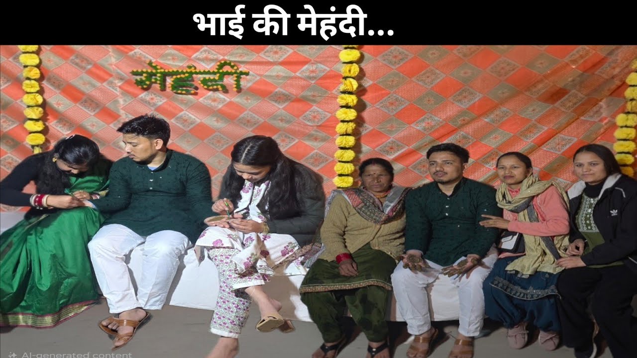  मेहंदी vlog || मेहंदी की रात खुशियों के साथ❤️देर रात तक चलता रहा भाई की मेहंदी का जस्न।