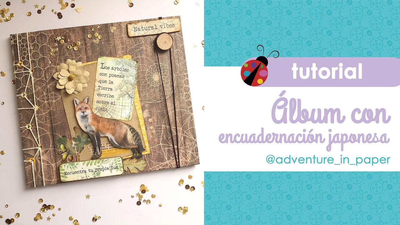 Álbum con encuadernación japonesa 🧵 Asa-no-ha Toji