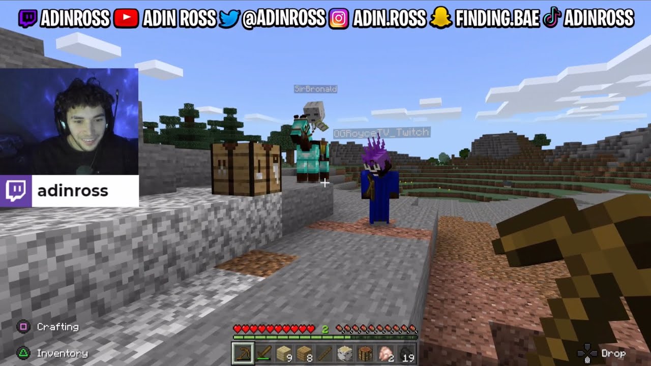 Adin and Bronny act REALLY SUS while playing Minecraft *EXTREMELY FUNNY*