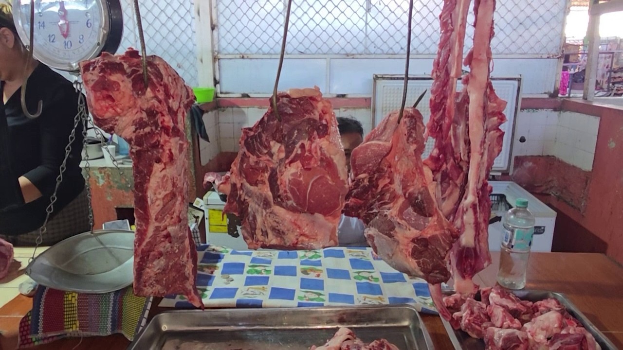 Venta de carnes en Usulután