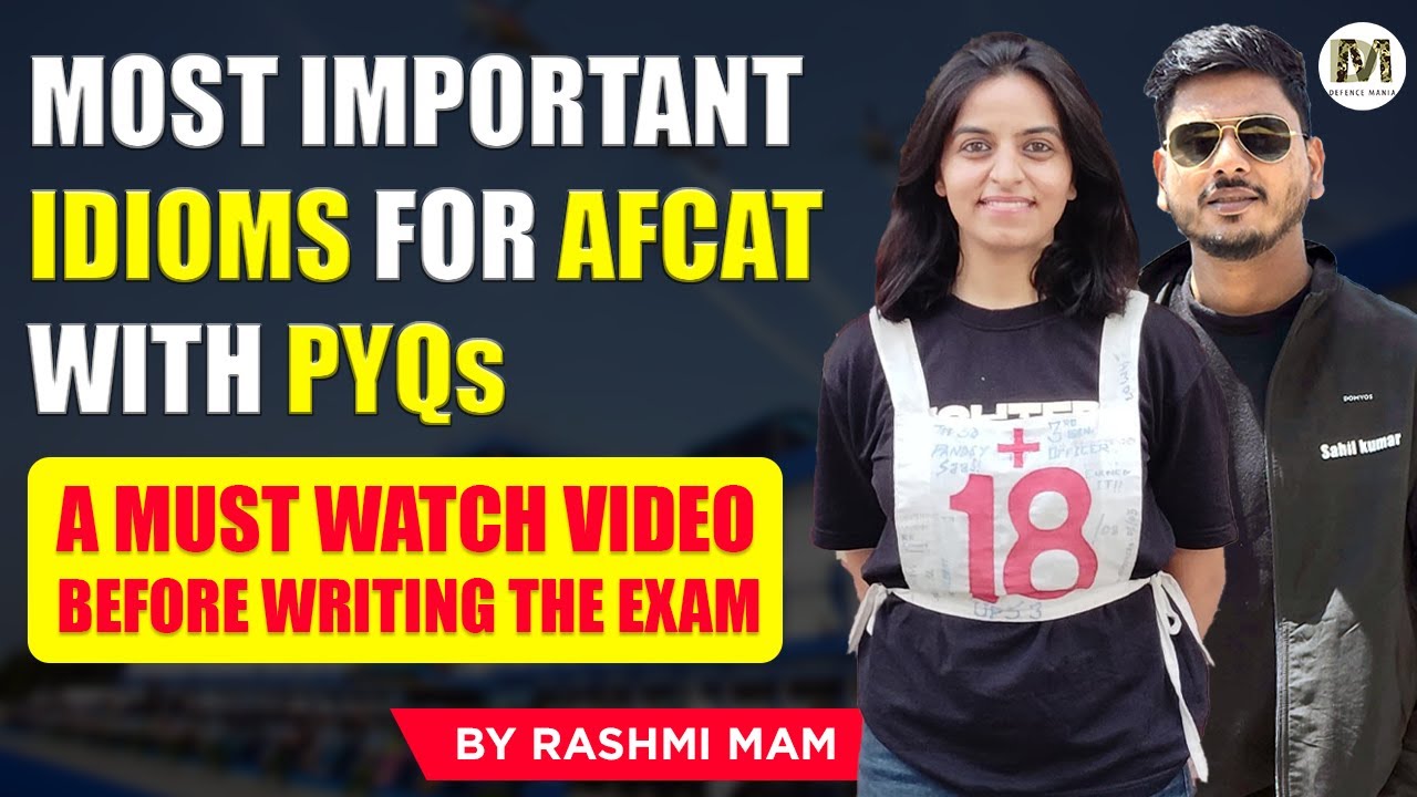 Most Important Idioms for AFCAT Exam By Sahil bhaiya