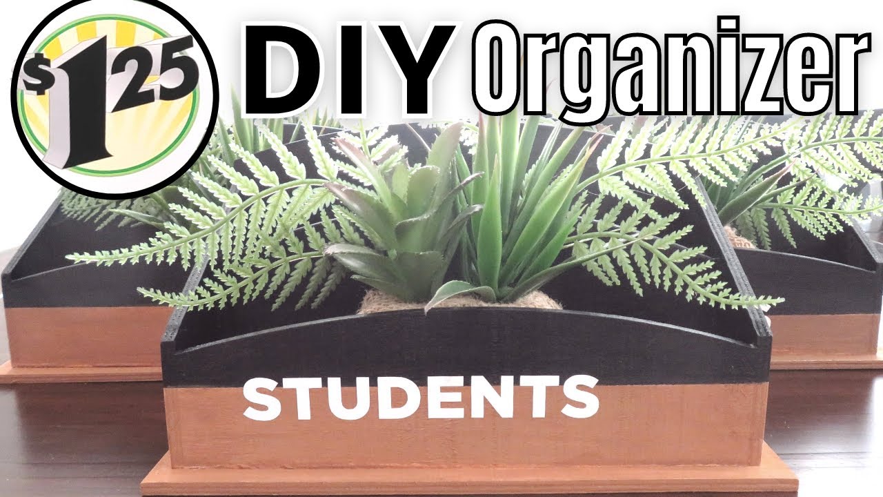 DIY DESK ORGANIZER | HIGH END DOLLAR TREE ORGANIZER DIY
