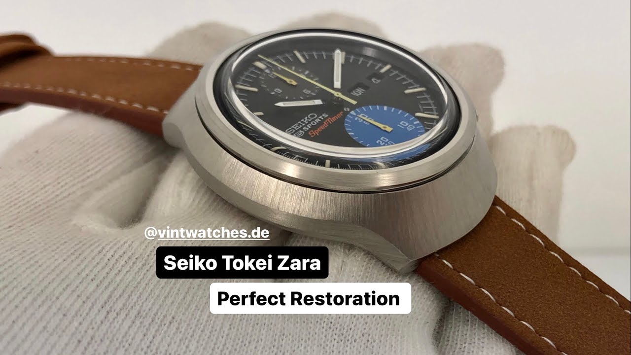 Restoration of a Seiko Tokei Zara Chronograph Watch - Zaratsu Polishing, Lapping and Laser Welding.
