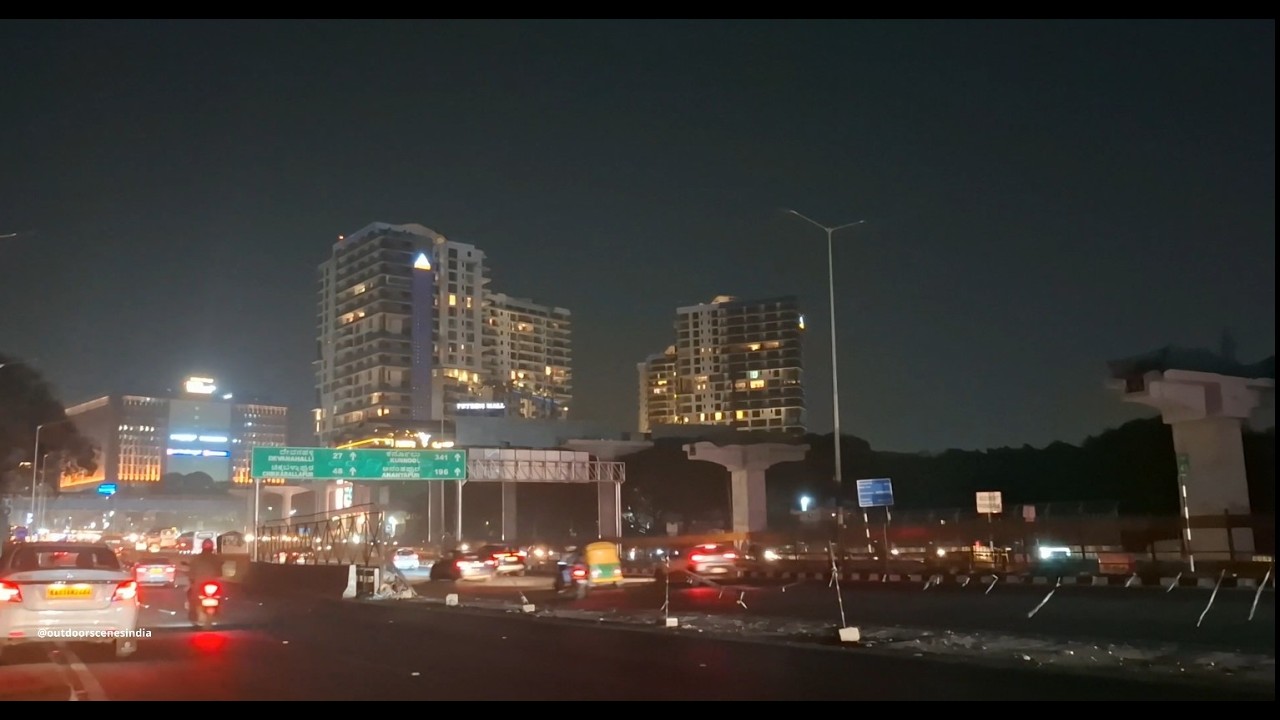 Bangalore , India - Evening Road View | City in Motion|4K