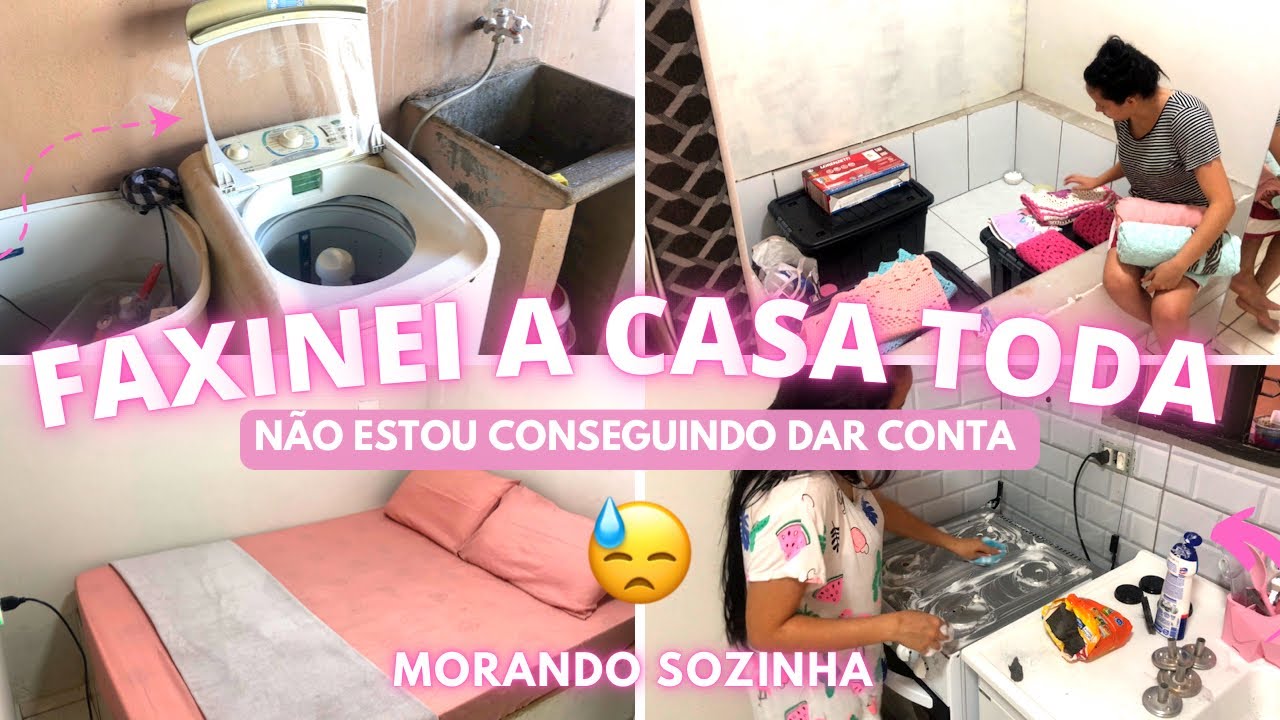 FAXINA PESADA NA CASA TODA 🔥|DEIXEI TUDO ORGANIZADO |Morando sozinha 🏠🙏🏻