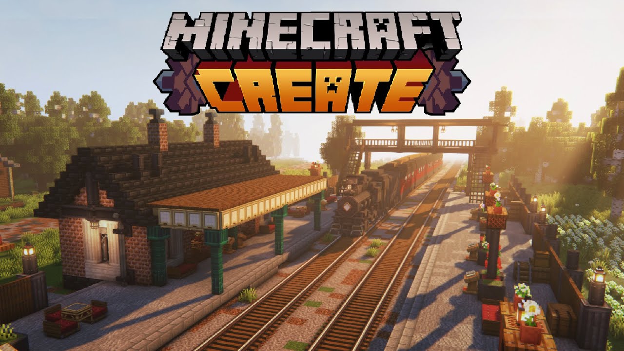 Британский железнодорожный вокзал с Create Mod | 🚂 Руководство по строительству