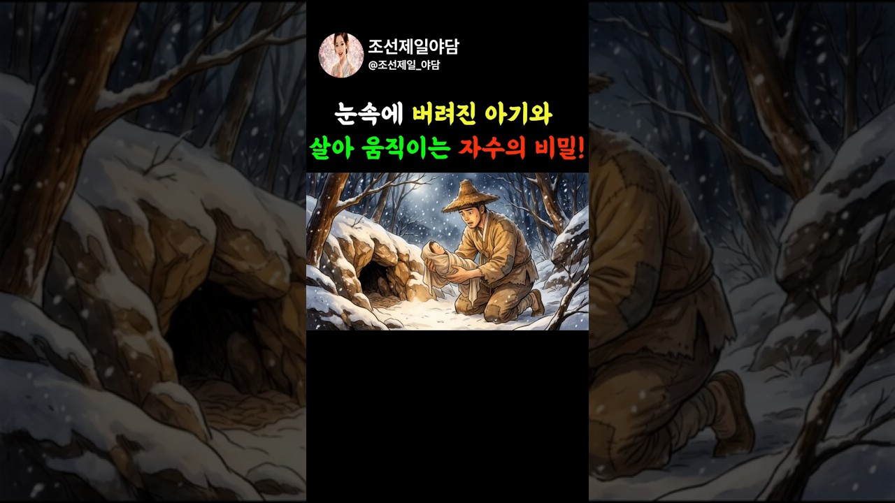 [야담]눈속에 버려진 아기와 살아 움직이는 자수의 비밀!ㅣ설화ㅣ야담ㅣ옛날이야기ㅣ전설ㅣ오디오북ㅣ조선야담ㅣ조선비사