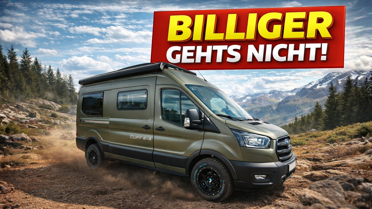 WOHNMOBIL KASTENWAGEN CAMPERVAN 2026 Allrad 4X4 Sunlight Camper Van Cliff 590