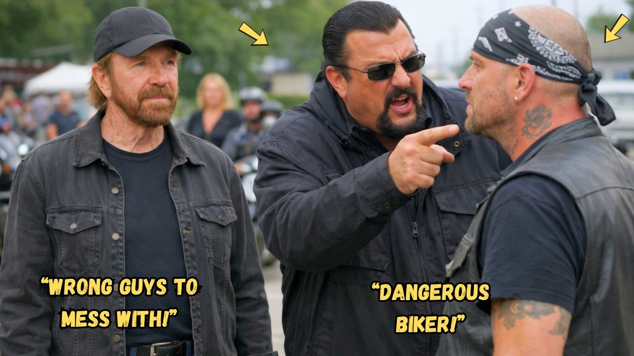 Chuck Norris and Steven Seagal Stop a Dangerous Biker — What Happened Next Left Everyone Stunned