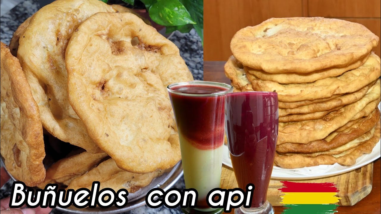 API CON BUÑUELOS  desayuno boliviano 