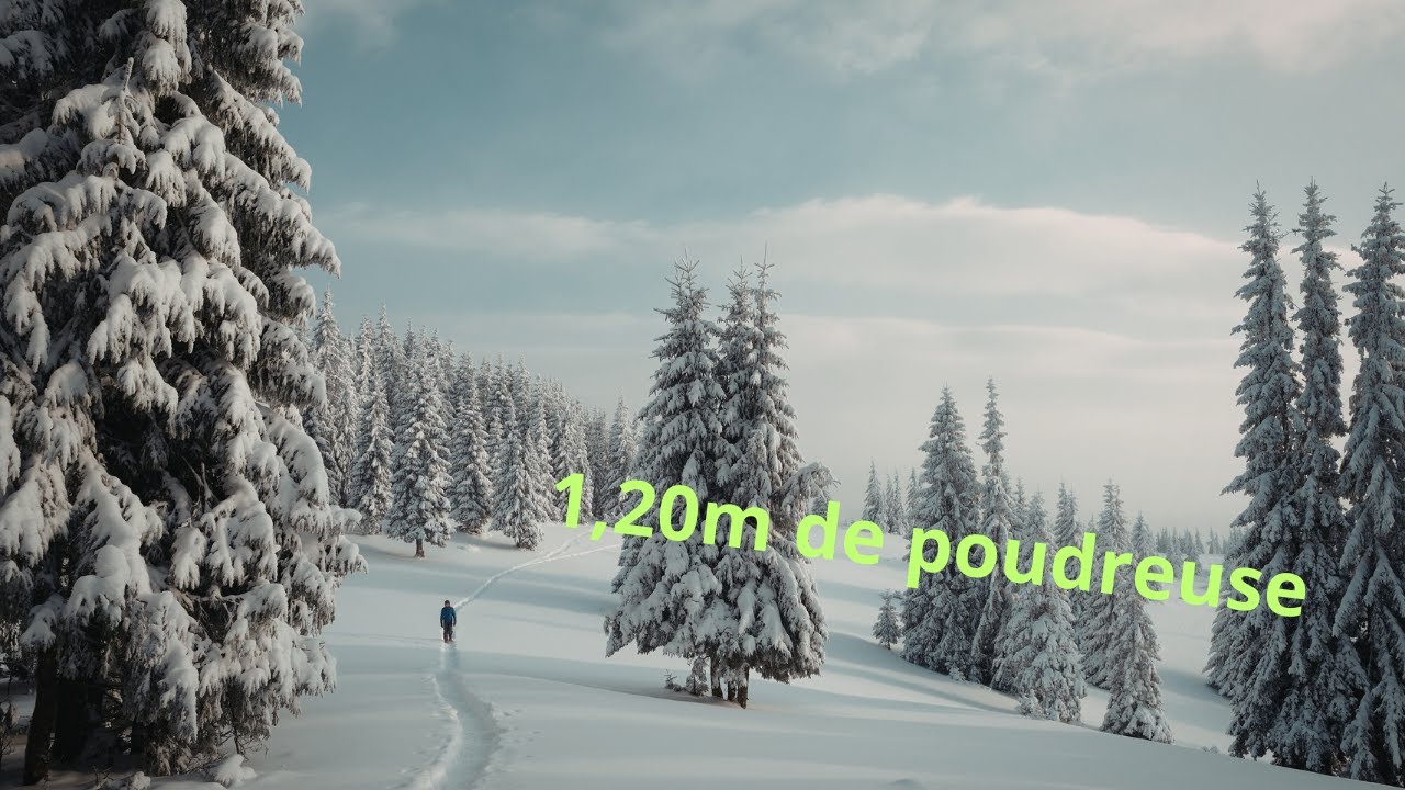 2eme sortie ski de l'année avec 1,20m de poudreuse (incroyable) PARTIE 1