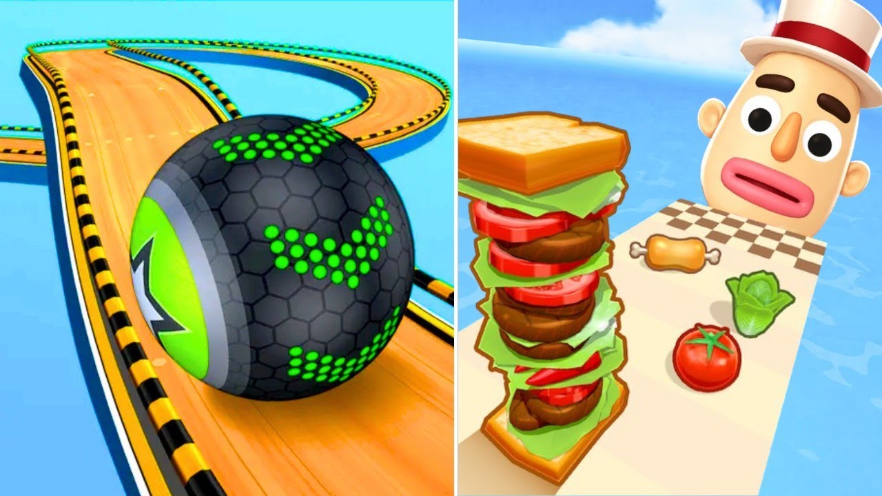 Going Balls & Sandwich Runner Gameplay | Skill Control Meets Food Stacking Fun #vdrsgaming