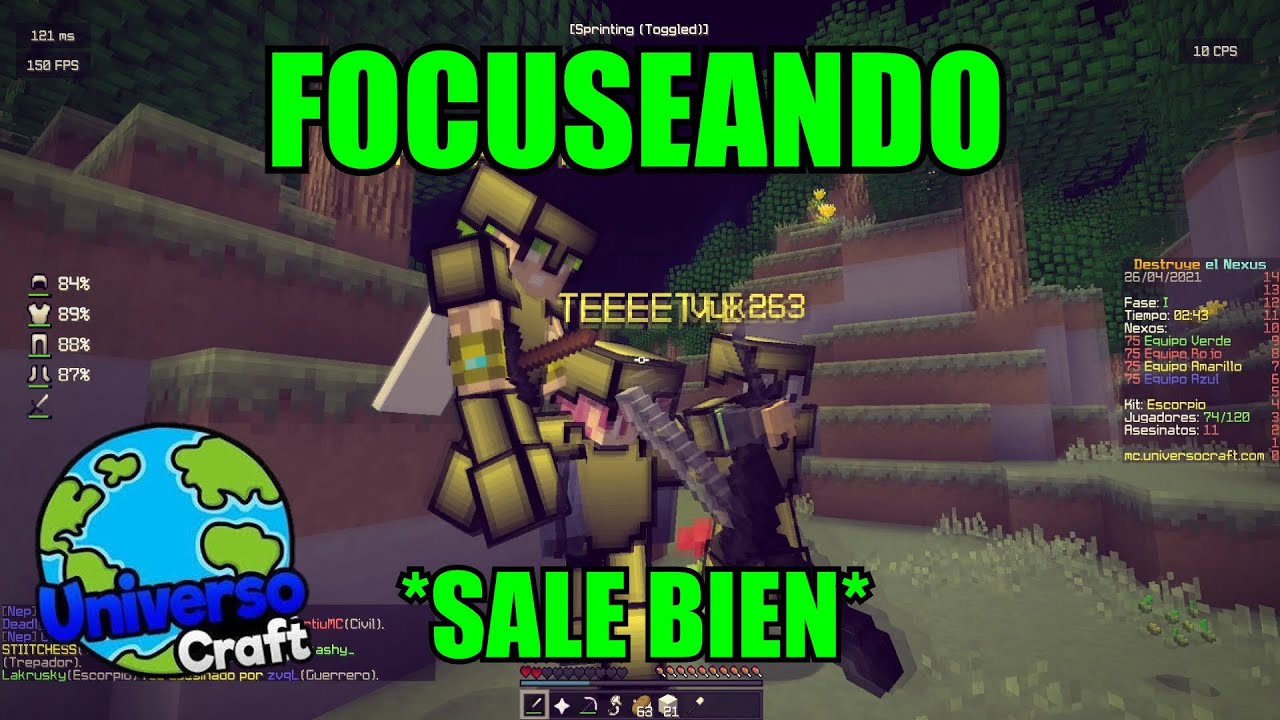 EL DIA A DIA DE UN FOCUSERO😱💪 c/ ElPapiHigado🤭 *TERMINA BIEN*🔥 | Destruye el Nexus⛏ | UNIVERSOCRAFT🌎