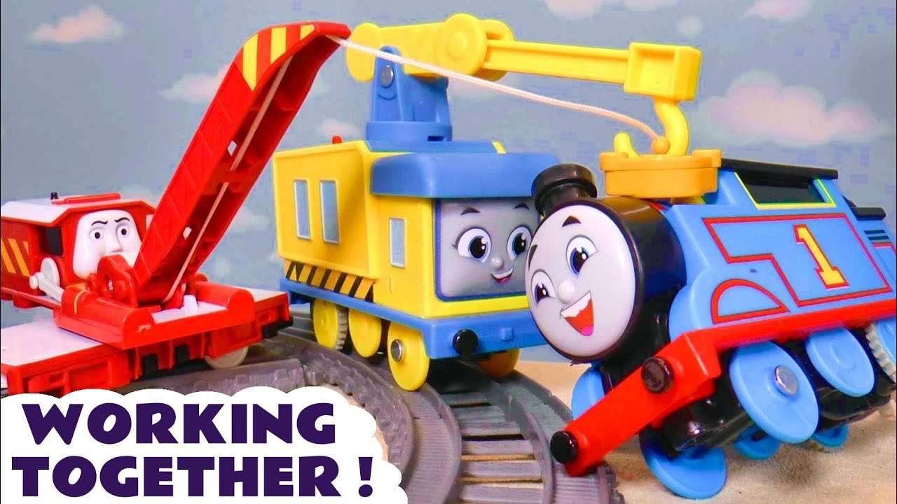 Working Together Toy Train Story With All Engines Go Carly And Thomas