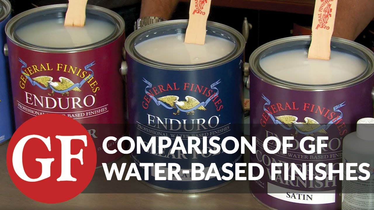 Comparison of General Finishes Water-Based Topcoats