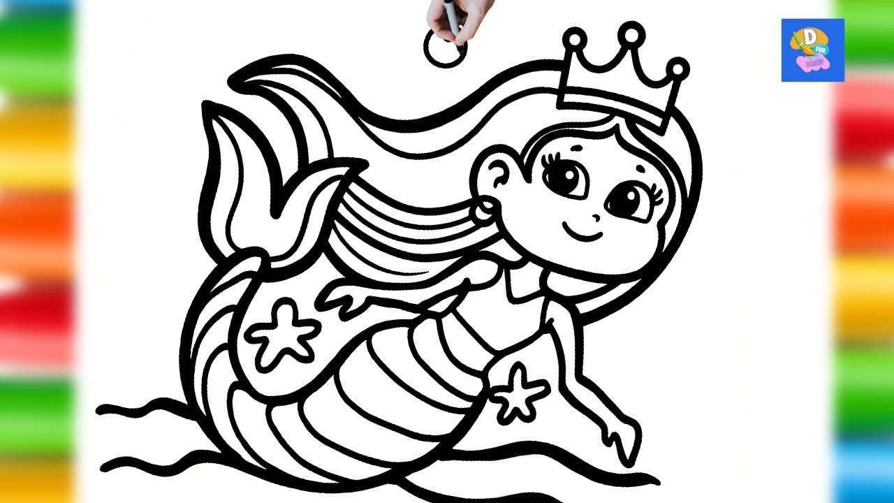 Easy MAGICAL Mermaid Drawing For Kids|Step By Step Tutorial 