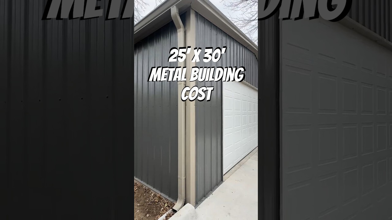 Price for a 25'x30' Metal Building with Concrete #Cost with #sprayfoam  Insulation #garage
