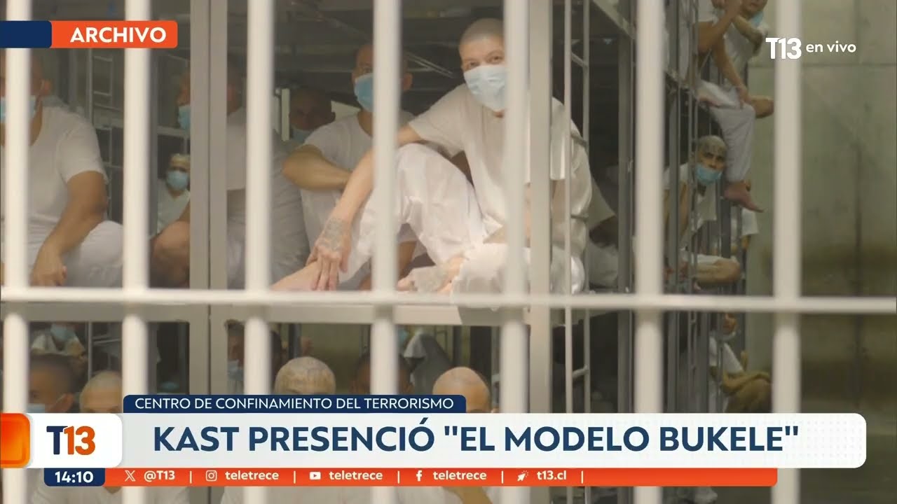 Kast visita centro de confinamiento del terrorismo en El Salvador