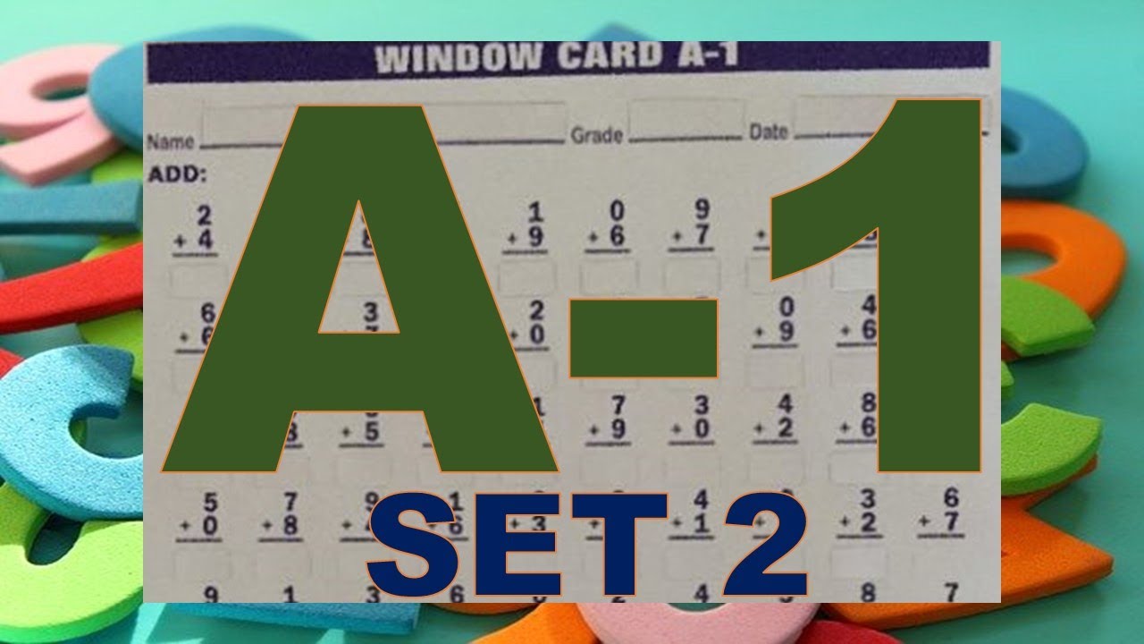 A-1 | DD CARD PRACTICE | SET 2 |  WINDOW CARD