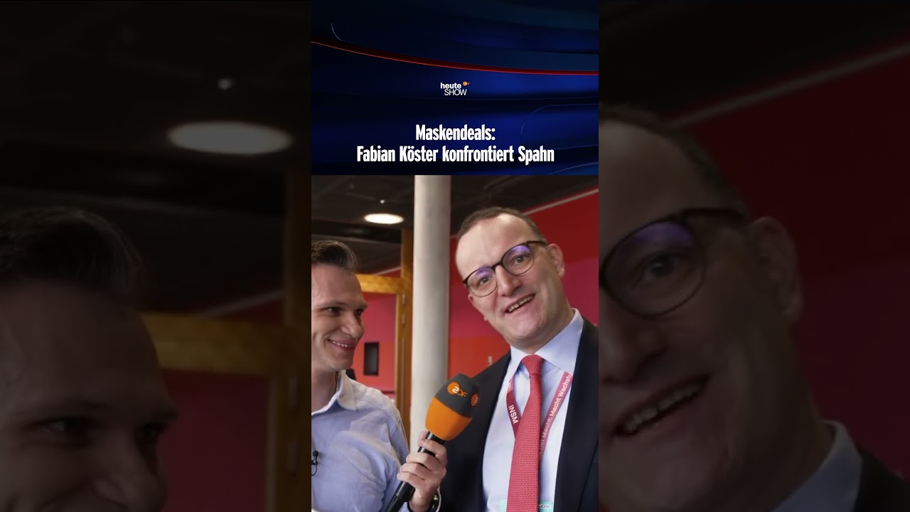 Maskendeals: Fabian K&ouml;ster konfrontiert Spahn | heute-show #shorts