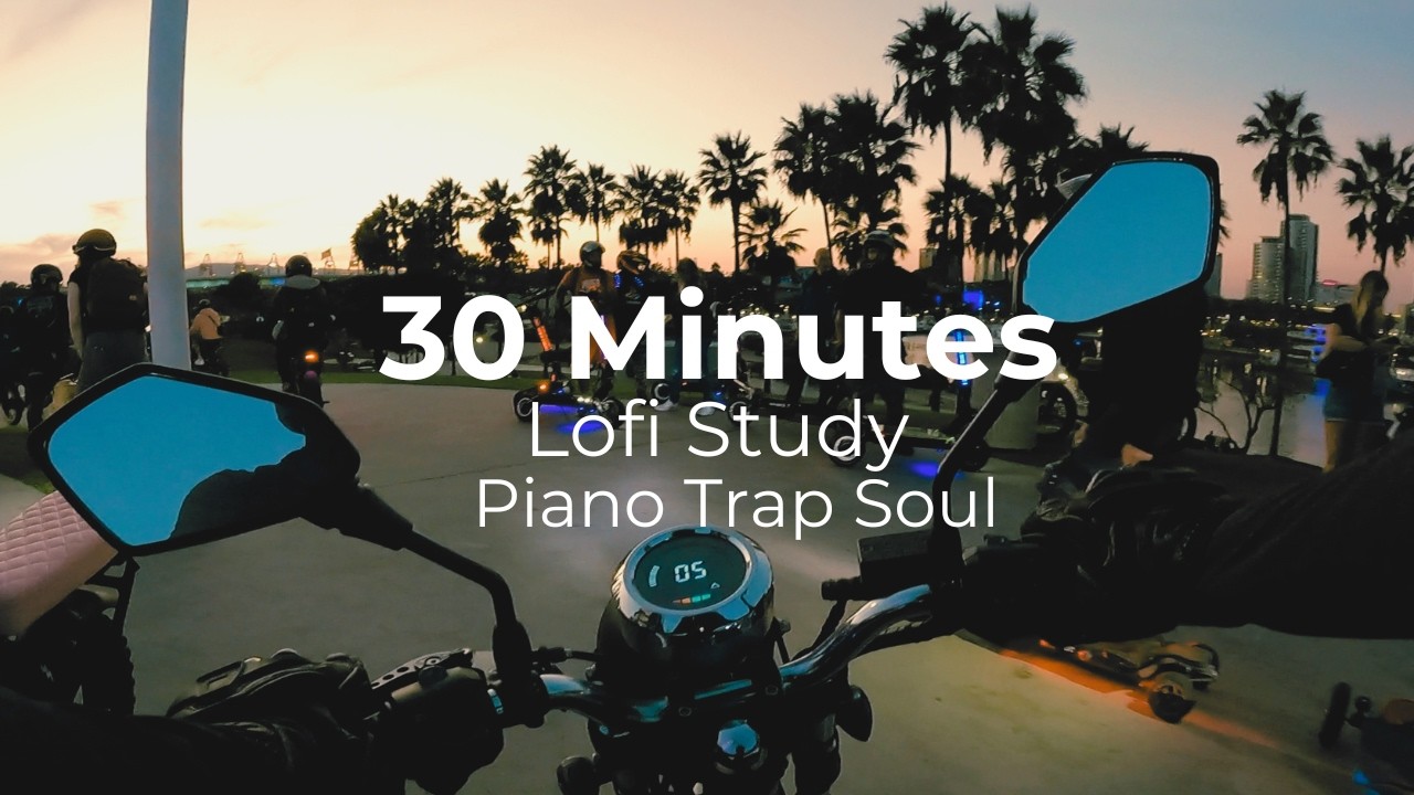 Sunset Ebike Cruise through Long Beach | 4K 60FPS Lofi Piano Trap Soul Instrumental Hip Hop RnB R&B