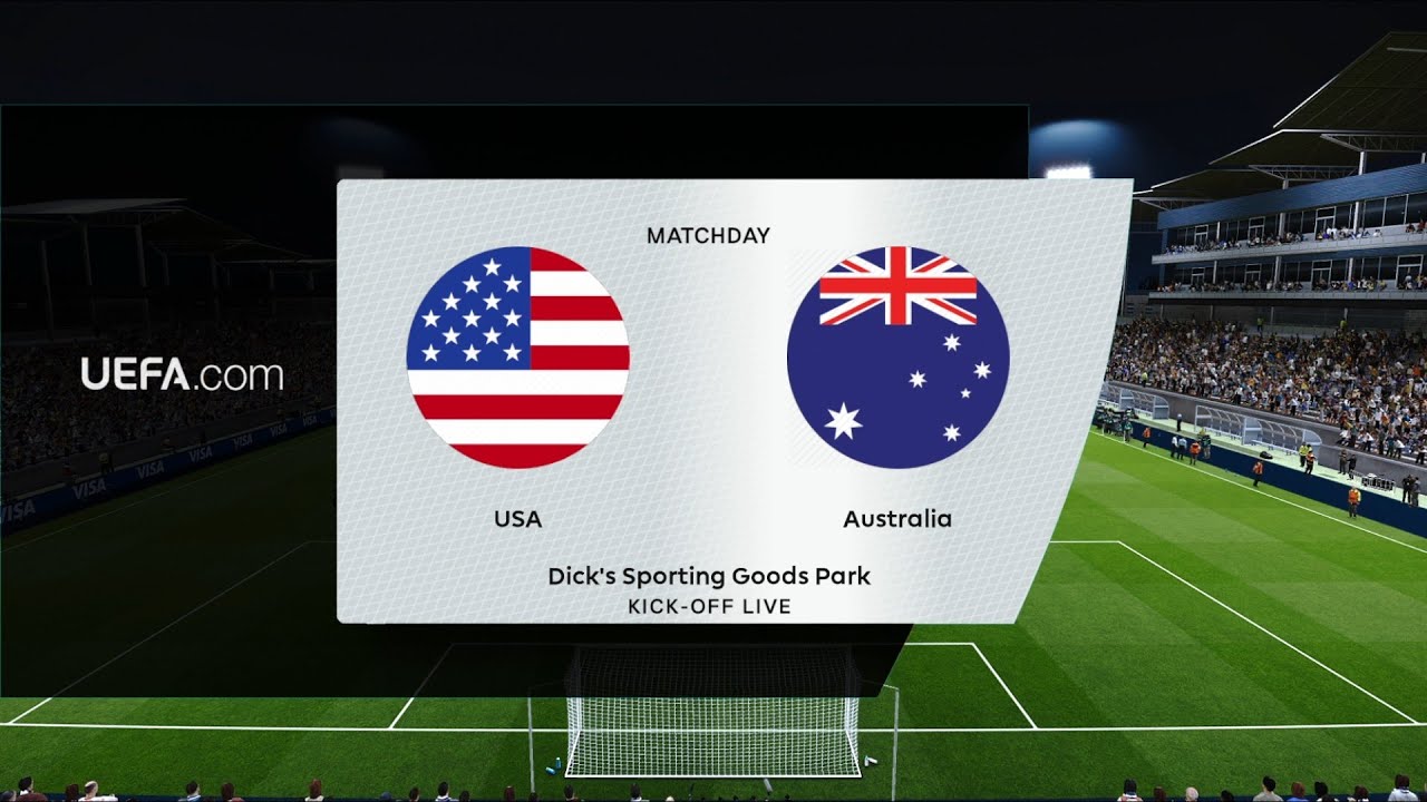 США против Австралии | Dick's Sporting Goods Park | Международный товарищеский матч | PES 2021