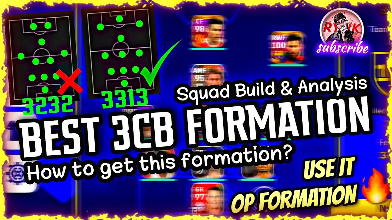 BEST 3CB FORMATION IN EFOOTBALL MOBILE 🥶| ANALYSIS GAMEPLAY SQUAD BUILD | HIDDEN BEAST FORMATION #1