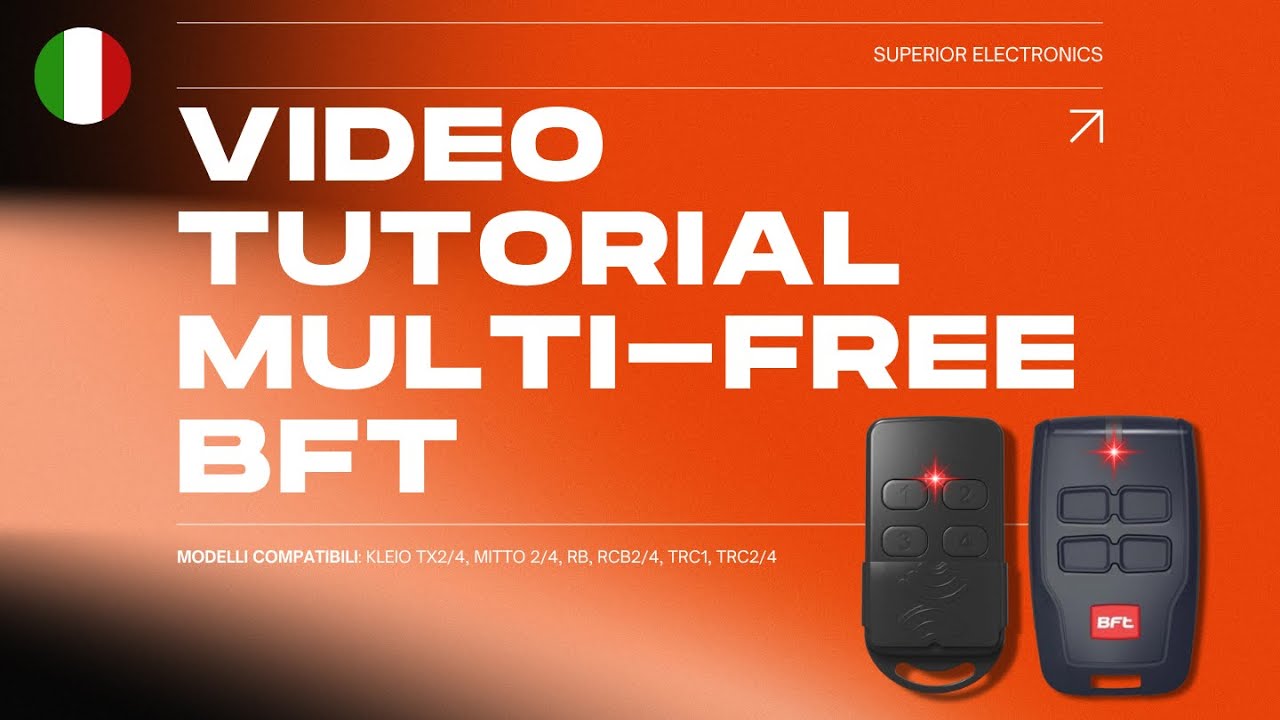 Come Duplicare un Radiocomando BFT con Multi-Free – Guida Passo Passo - (ITA)