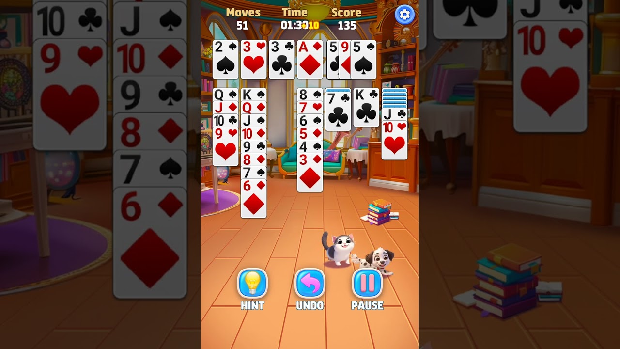 Solitaire Classic Pets Town Klondike Patience Card Game