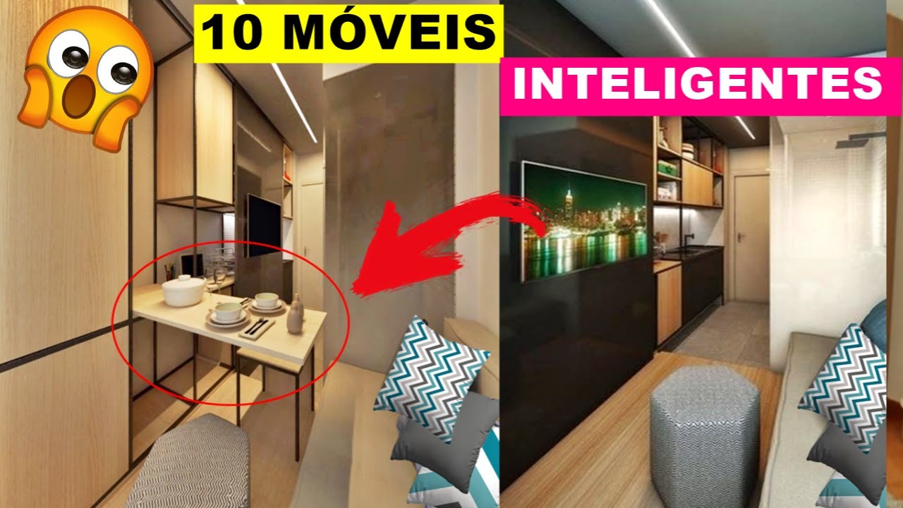 10 ideias de Móveis INTELIGENTES para sua CASA PEQUENA!