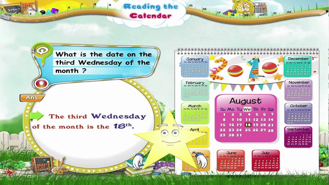 Learn Grade 3 - Maths - Reading the Calendar
