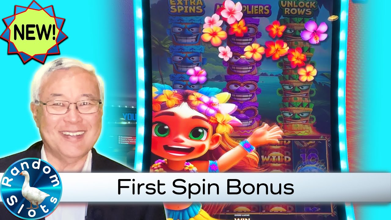 Tiki Inferno Shores Slot Machine First Spin Bonus