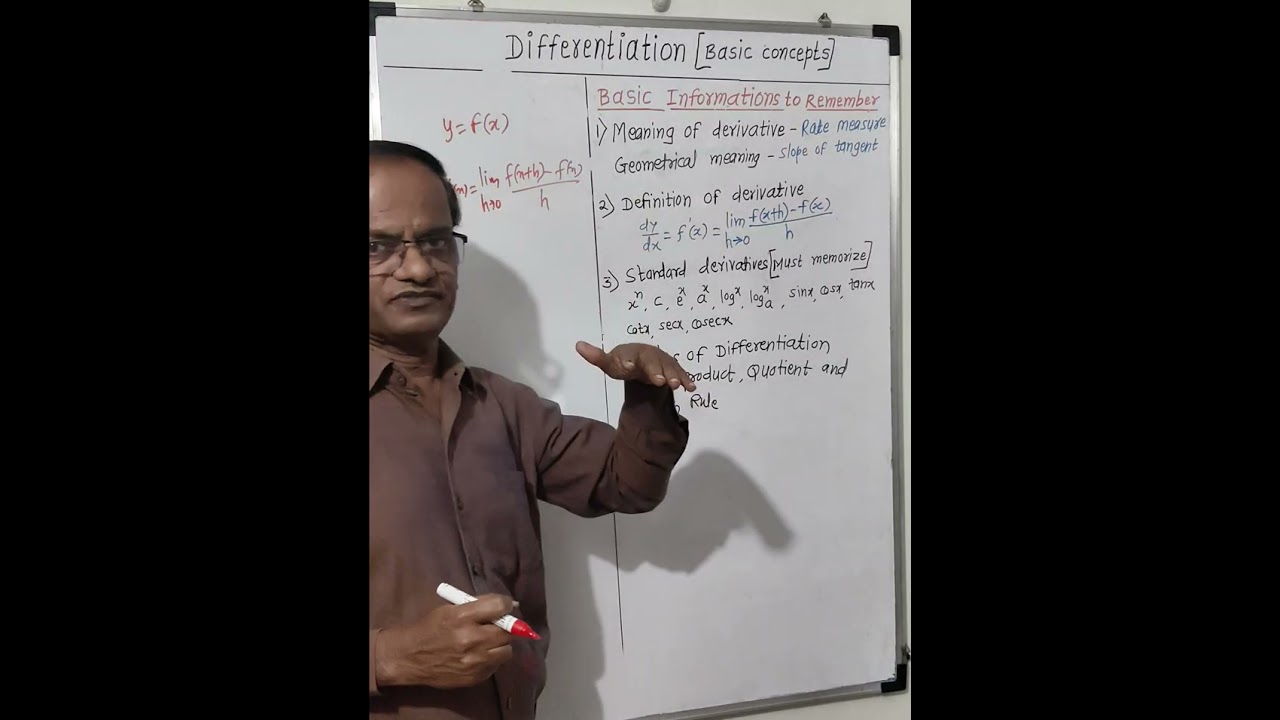 Differentiation ( Useful informations for MHT CET)
