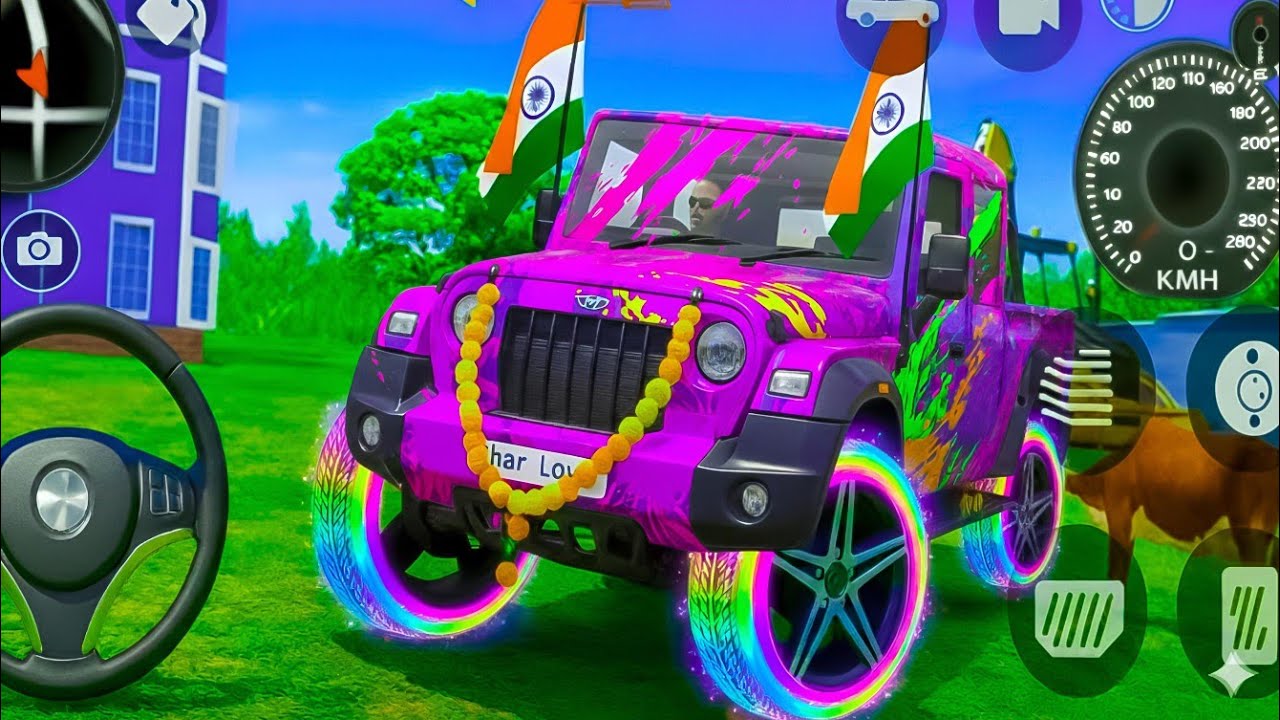 Dollar (Song) Shidu Mosewala Modified Mahindra White Thar Indian Cars Simulator 3D Gameplay Part-99
