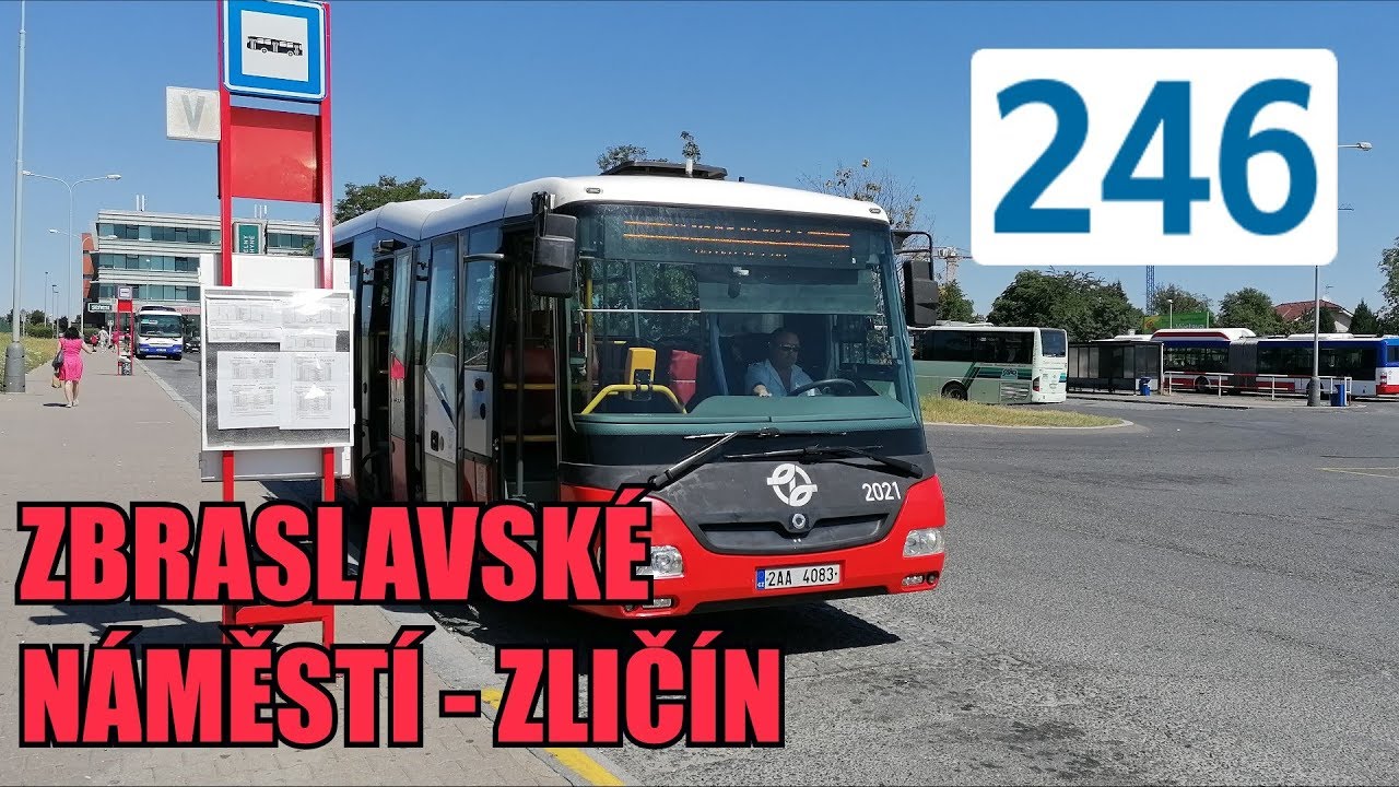 Praha linka 246 v trase Zbraslavské náměstí - Zličín