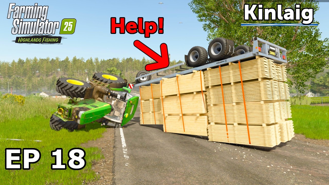Are Biggest Load Of Wood Fainted! I Highlands Fishing Expansion Episode 18 - Farming Simulator 25
