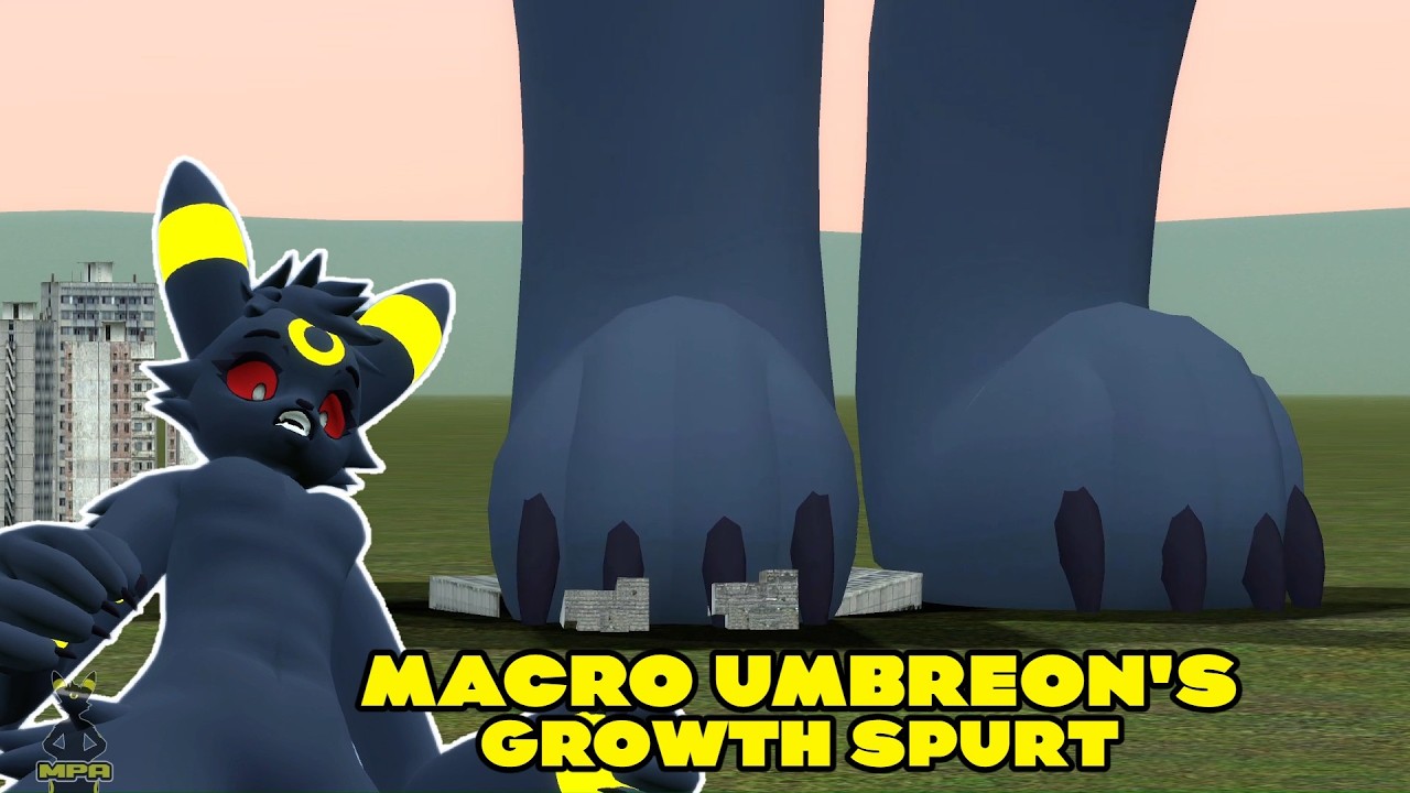 Macro Umbreon's Growth Spurt | Giantess #MacroMarch Animation