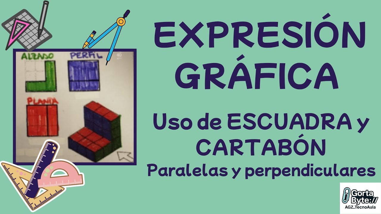 Aprende a usar la ESCUADRA y el CARTABÓN para hacer PARALELAS y PERPENDUCLARES