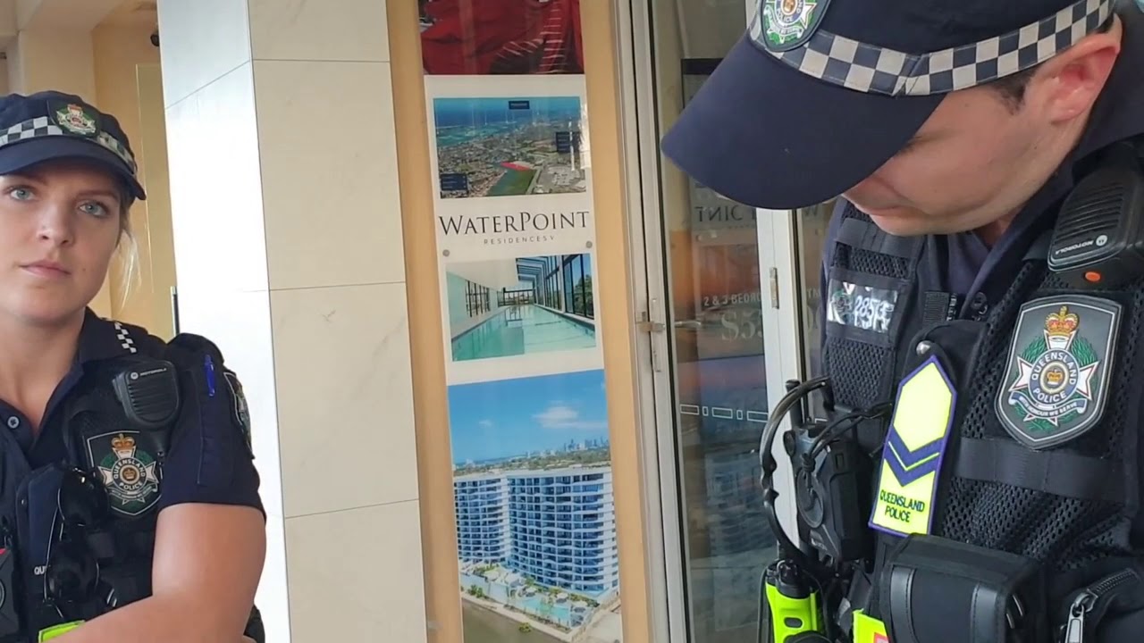 Gold Coast Cops OWNED..WALK OF SHAME. They don't like being followed. Surfers Paradise PINAC