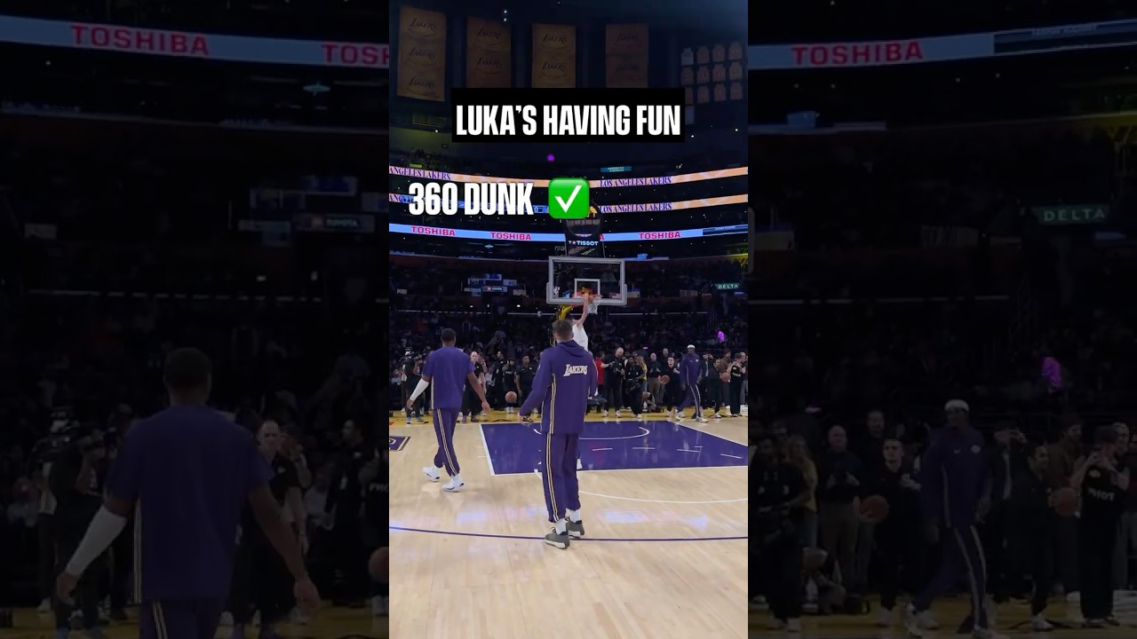 Luka put on a SHOW pregame #lakers
