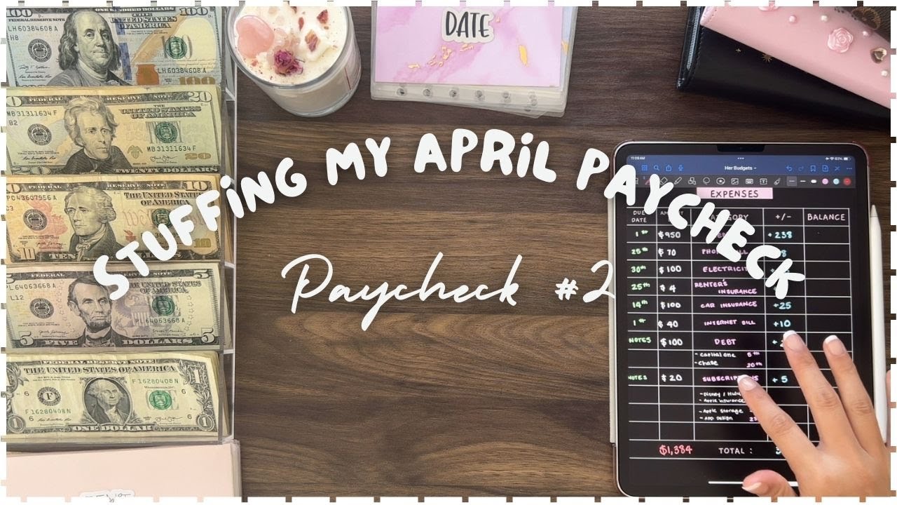 Paycheck #2 | April 2024 | Cash Stuffing | Budgeting my paycheck | Dave Ramsey Inspired