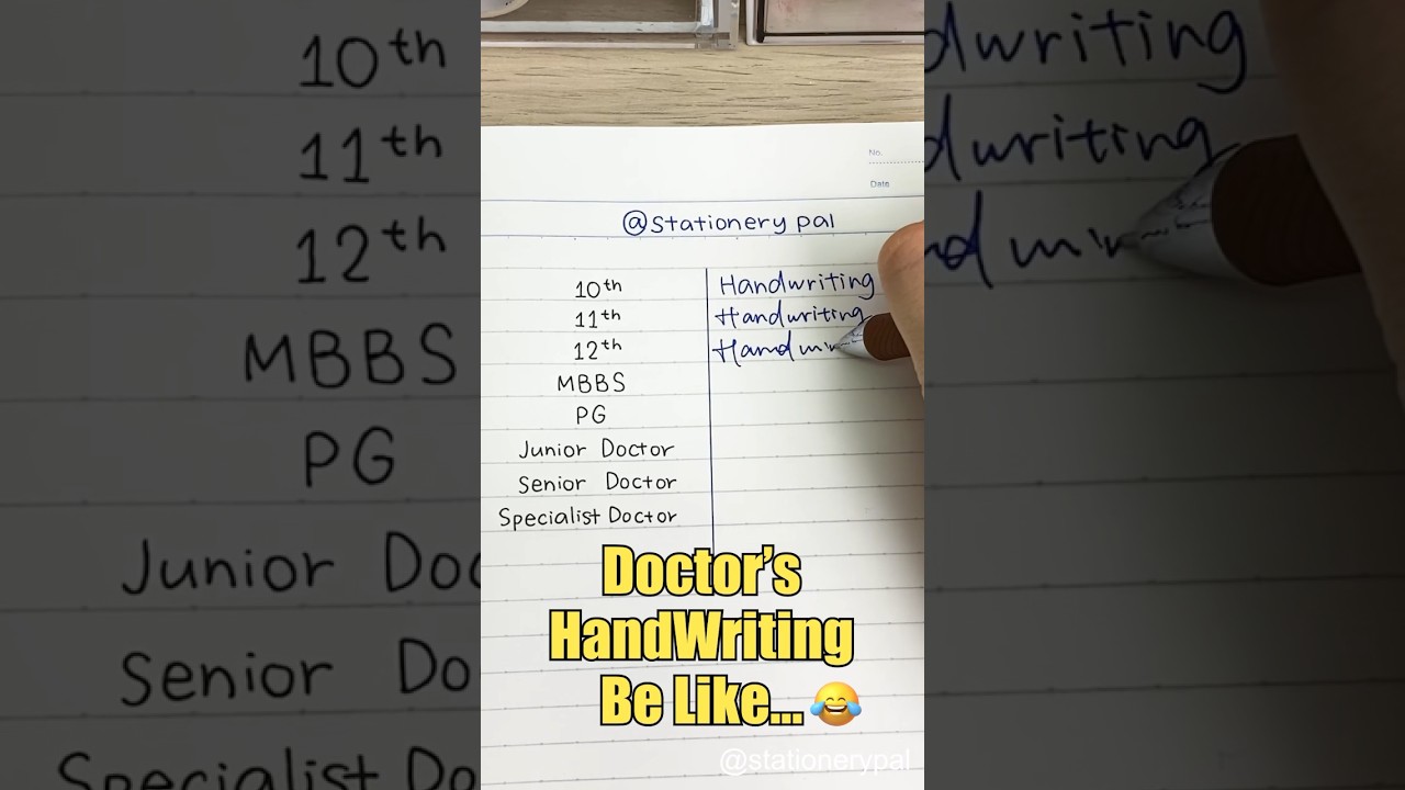 Doctor's handwriting be like...😂😂😂 #shorts