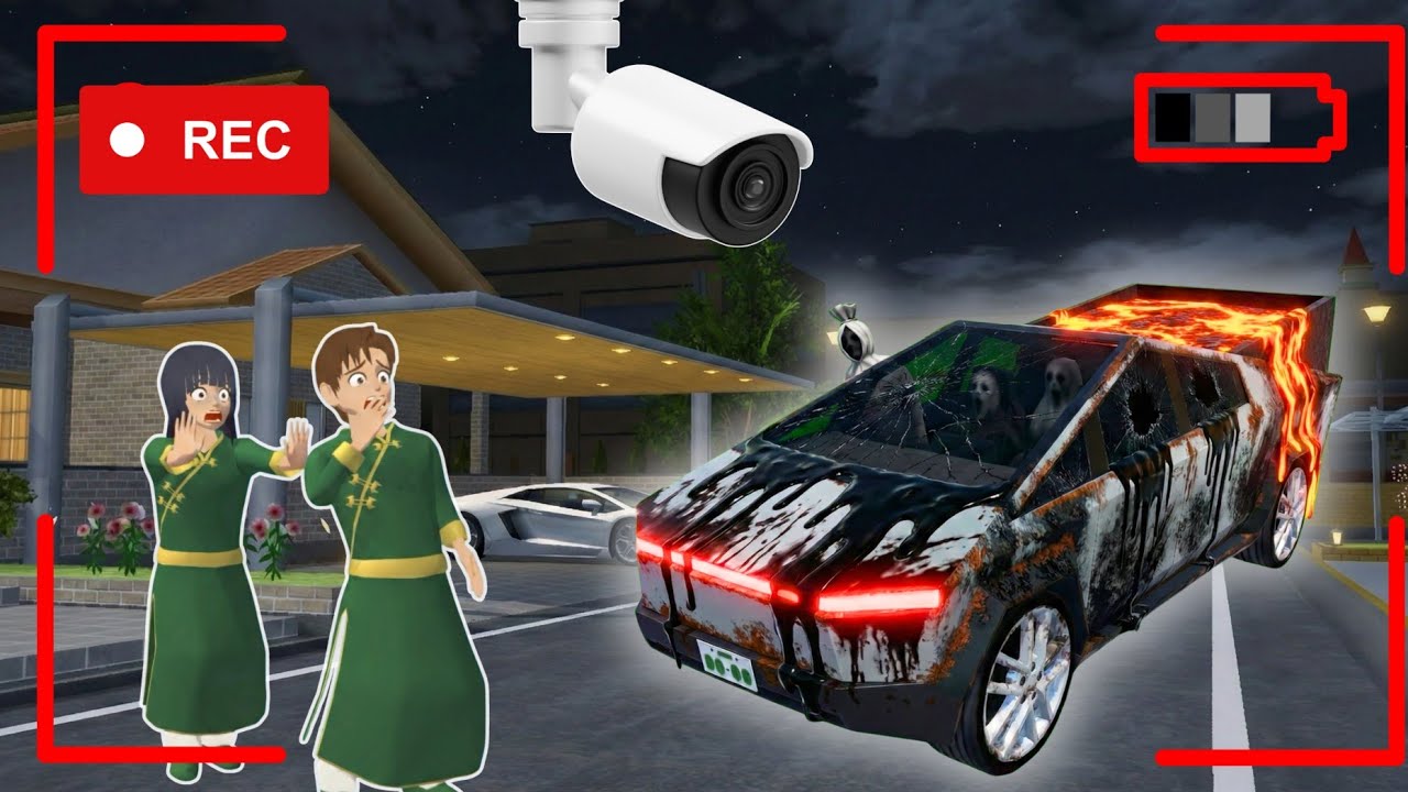 Yuta Mio Panik!!! CCTV Merekam ANOMALI MOBIL LISTRIK LAVA BERHANTU 😱| Sakura School Simulator