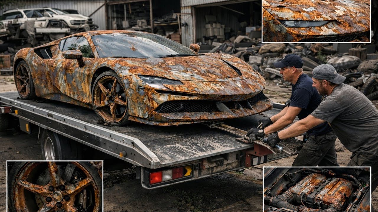 Asmr Car Restoration! Full Restoration of a Ferrari SF90 from Total Disrepair to Looking New