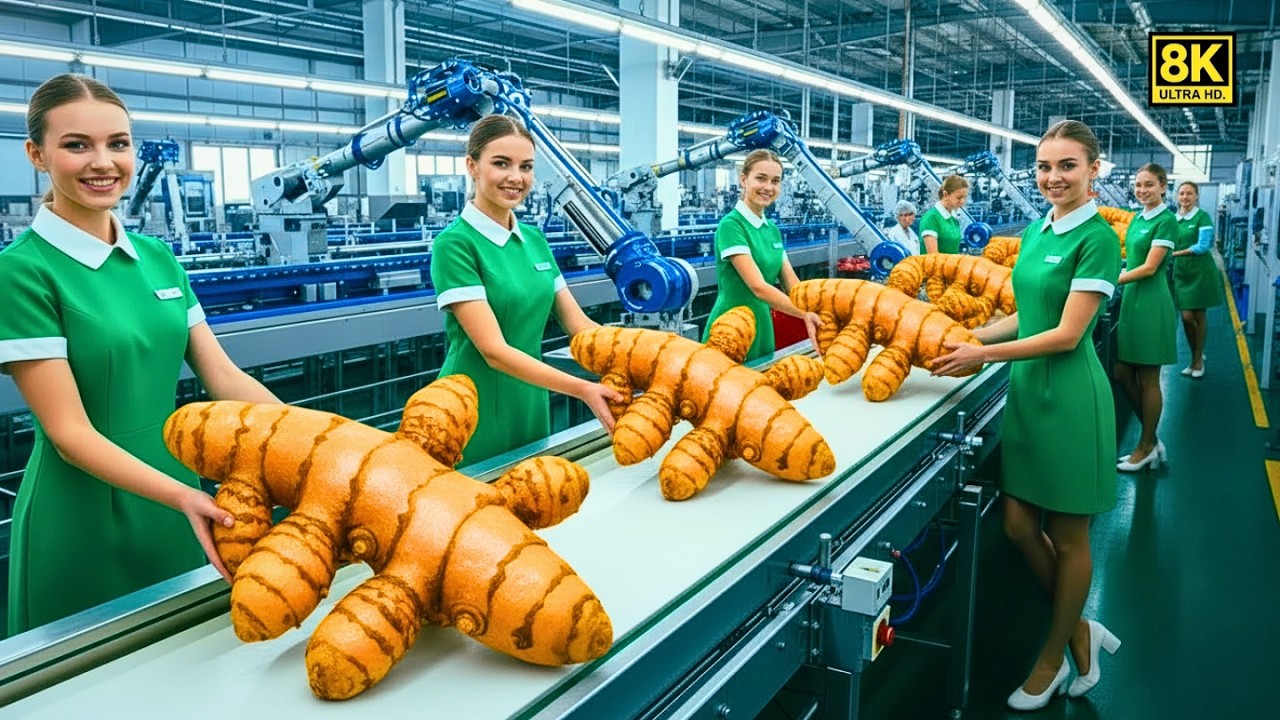 Inside the Turmeric Powder Factory | 100 Tons Per Day Manufacturing Process  Food Processing