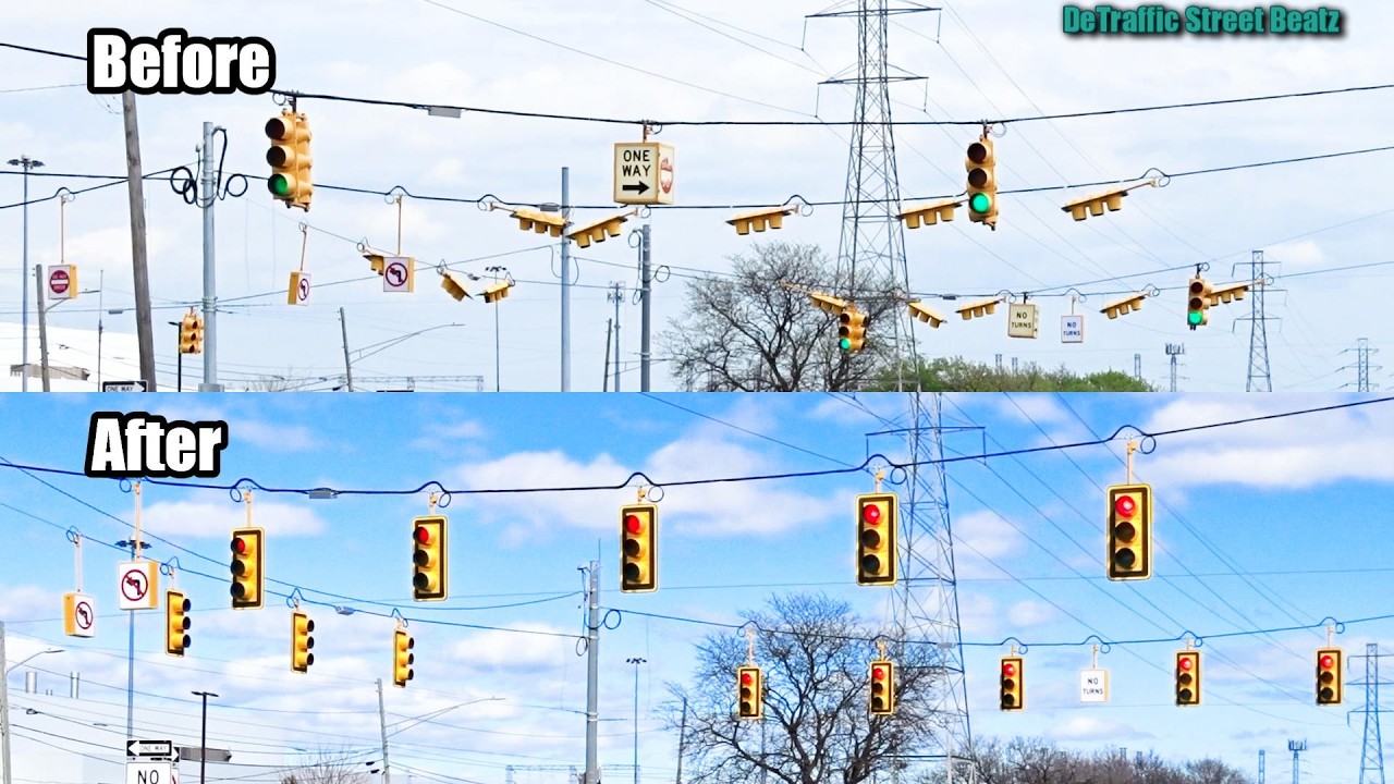 Traffic Lights After Upgrade | 8 Mile & Mound