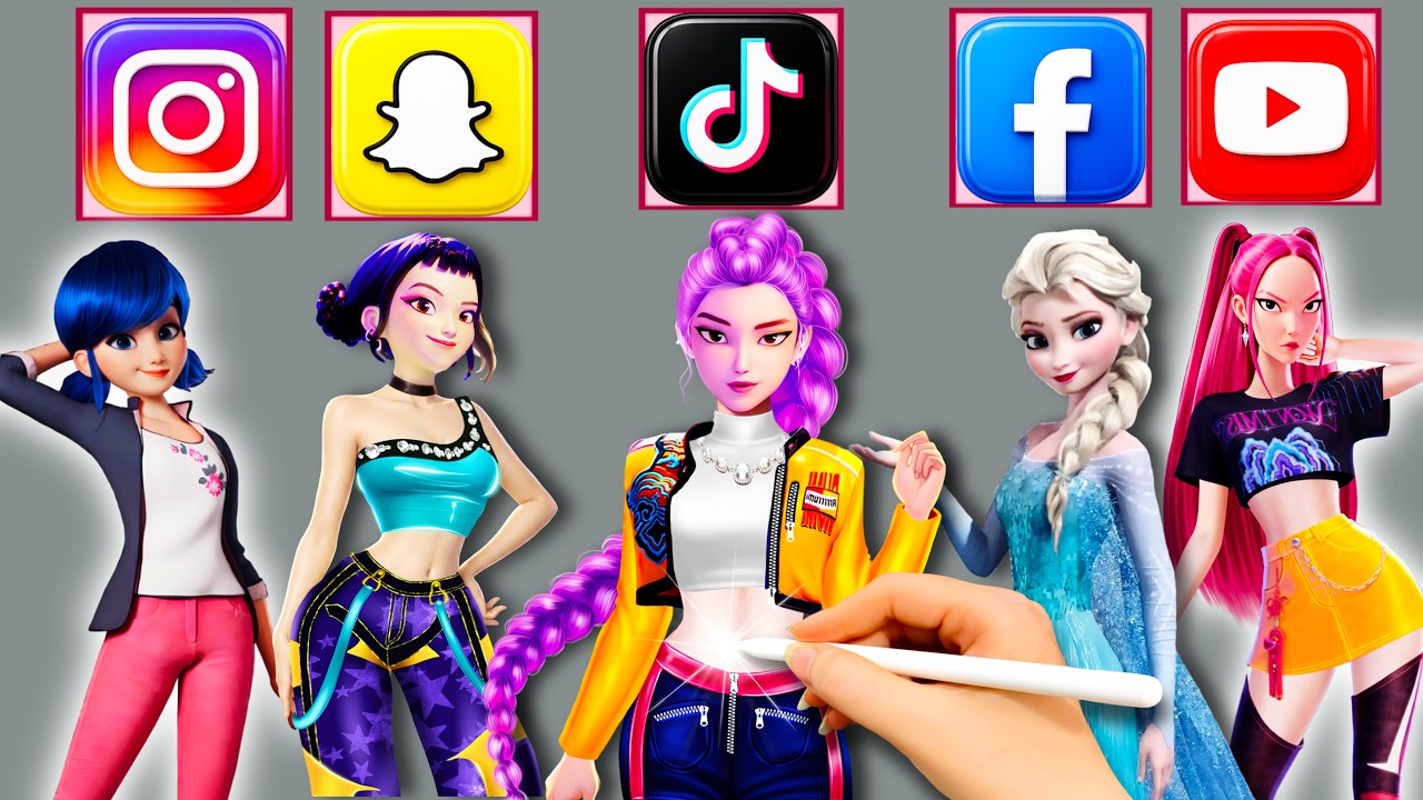 K-Pop охотники на демонов: Мода в стиле фей из соцсетей | Rumi, Zoey, Mira, Ladybug и Elsa