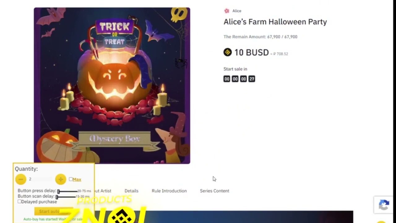 BINANCE NFT Auto-Buy Bot! BINANCE Bot Trading