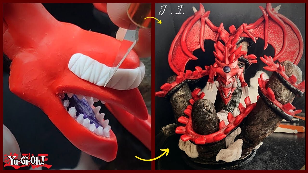 Slifer el Dragon del Cielo con Porcelana Fria