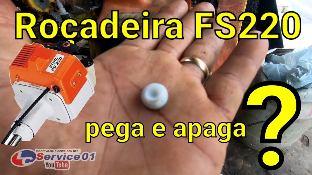 Roçadeira stihl fs220 pega e apaga porque será?#Rocadeira #2tempos #stihl